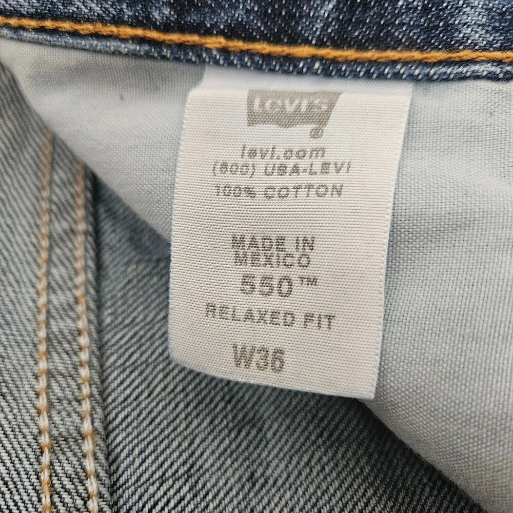 Levi's 550 Denim Shorts Mens 36 Blue Relaxed Fit Dadcore Jorts 90s Streetwear